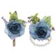 thumbnail image 1 of Conjunto de Corsage de Muñeca y Boutonnieres de Rosa Uxcell, Pulsera de Flor para Boda Azul 2 Pcs, 1 of 7