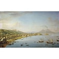thumbnail image 3 of Joli, Antonio 14x10 Black Modern Framed Museum Art Print Titled - View of Naples From Vintageillipo, 3 of 5