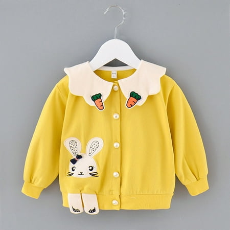 

Floleo Girls Kids Outfits Toddler Kids Baby Girls Cartoon Rabbit Carrot Coat Tops Clothes