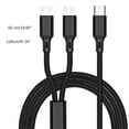 thumbnail image 3 of lanema Type-C 1 to 2 Car Charging Cable with 2 Micro USB Splitter Suitable For 2 Phones, 3 of 12