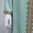 thumbnail image 5 of Zedker Women's Long Sleeve Open Quarry Floor Length Zipper Floor Length Muslim Fashion, Plus Size Mint GreenM, 5 of 6