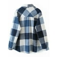 thumbnail image 2 of Aunavey Womens Plaid Lapel Button Dwon Shacket Warm Jacket Shirts Coats with Pockets, 2 of 6