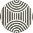 thumbnail image 2 of Unique Loom Whimsy Kids Collection Area Rug - Lines (3' 1" Round Silver Gray/Ivory), 2 of 9