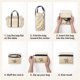 thumbnail image 5 of Mochila de viaje plegable | Bolsa de equipaje impermeable de gran capacidad para senderismo, escuela y viajes diarios | Gris, verde, beige | Organizador de almacenamiento compacto, 5 of 6