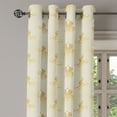 thumbnail image 3 of Ambesonne Art Deco Grommet Curtain, Abstract Pattern Floral, 50"x120", Eggshell and Dark Mustard, 3 of 5