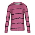 thumbnail image 5 of Penkiiy T Shirts for Men Casual Shorts Sleeves Round Neck Pullover Striped Printing Sports Fitness Blouse Plus Size Tops L Wine, 5 of 5