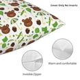 thumbnail image 3 of Pofeuu Cute Bear Print Double-sided plush pillowcase Square Throw Pillow Covers Pillows Cover for Living Room Bedroom Sofa Couch Cushion Cover（No pillow core）-26"x26", 3 of 7