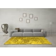 thumbnail image 3 of Ahgly Company Indoor Square Oriental Yellow Industrial Area Rugs, 7' Square, 3 of 4