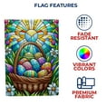 thumbnail image 5 of America Forever Easter Basket Garden Flag 12.5 x18 inch Double Sided Floral Flowers Egg Hunt Glass Style Sunrise Small Spring Holiday Seasonal Easter Day Flags for Outdoor Yard Lawn Decoration, 5 of 5