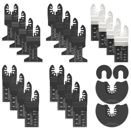 

23pcs Oscillating Blades Multifunctional Blade Saw Fine Workmanship High Carbon Steel Blade Saws Quick Release Fast Fit Multi Tool for Wood Plastic Metal Cutting