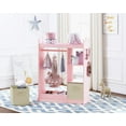 thumbnail image 2 of UTEX Kids Dress up Storage with Mirror and Storage Bin,Kids Armoire Dresser with Mirror, Costume Closet for Kids, Pretend Storage Closet for Kids,Costume Storage Dresser((Pink with Beige bin), 2 of 2