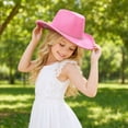 thumbnail image 5 of Glitter Rhinestone Cowboy Hat for Kids Wide Brim Suede Star Western Cowgirl Hat for Party Costume Dress Up,One Size, 5 of 5