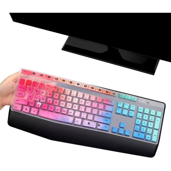 Keyboard Cover Skin for Logitech MK345 Wireless Keyboard,Logitech MK345 Keyboard Cover-Colorful