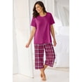 thumbnail image 4 of Dreams & Co. Plus Size Woven Sleep Capri Pant, 4 of 6