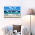 thumbnail image 2 of Inspirational Canvas Wall Art Motivational Quotes Poster Print Ability Motivation Attitude Saying Words Picture for Home Living Room Office Bedroom Wall Decor HD Artwork Ready to Hang [18''W X 12''H], 2 of 5