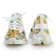 thumbnail image 4 of Sage Green Colorful Flower Walking Shoes for Men Woman Lightweight Tennis Fashion Elastic Sports Shoes Cushion Basketball Shoes, 4 of 7