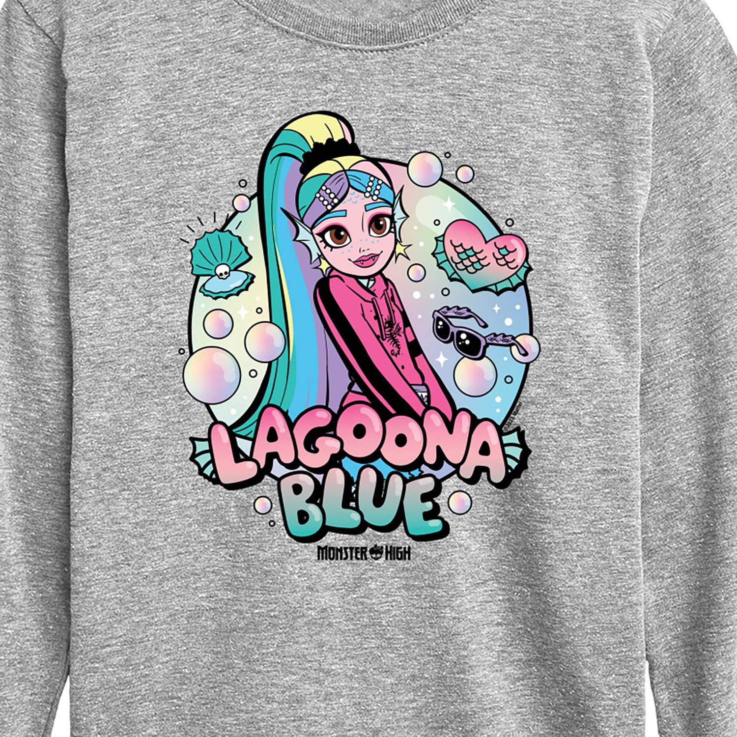 Monster High - Lagoona Blue Bubbles - Toddler And Youth Long Sleeve Graphic T-Shirt