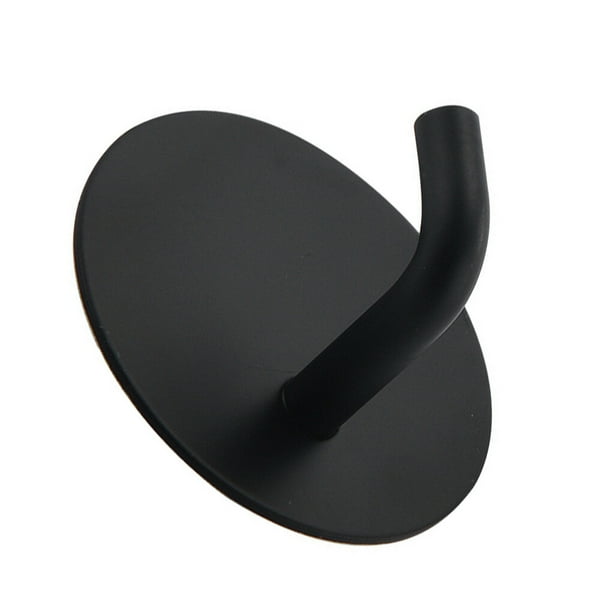 Naiovety Colgador de pared autoadhesivo para baño de Hotel, paño de cocina, ropa, bufanda, paraguas, punzón, soporte de gancho Almacenamiento y organización del hogar Negro