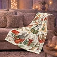 thumbnail image 6 of Watercolor Kittens With Presents Ornaments And Holiday Greenery Whimsical Christmas Art Flannel Blanket For Cat Fans, Soft Cozy Home Decor For Bedroom Living Room Christmas Gift, 6 of 9