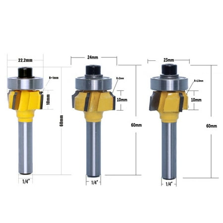 

4-tooth Edge Banding Cutter 1/4 Engraving Machine Trimming Milling Cutter