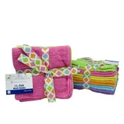 12pc Wash Cloth 100% Cotton 11 in x 11 in Assorted Color