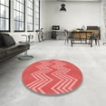 thumbnail image 4 of Ahgly Company Machine Washable Indoor Square Transitional Red Area Rugs, 8' Square, 4 of 7