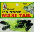 thumbnail image 3 of Creme 2" Maxi Tail Lure, Black & Chartreuse, Super Size, 3 of 3