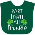 thumbnail image 3 of Inktastic Part Irish All Trouble St. Patrick's Day with Green Clovers Boys or Girls Baby Bib, 3 of 4