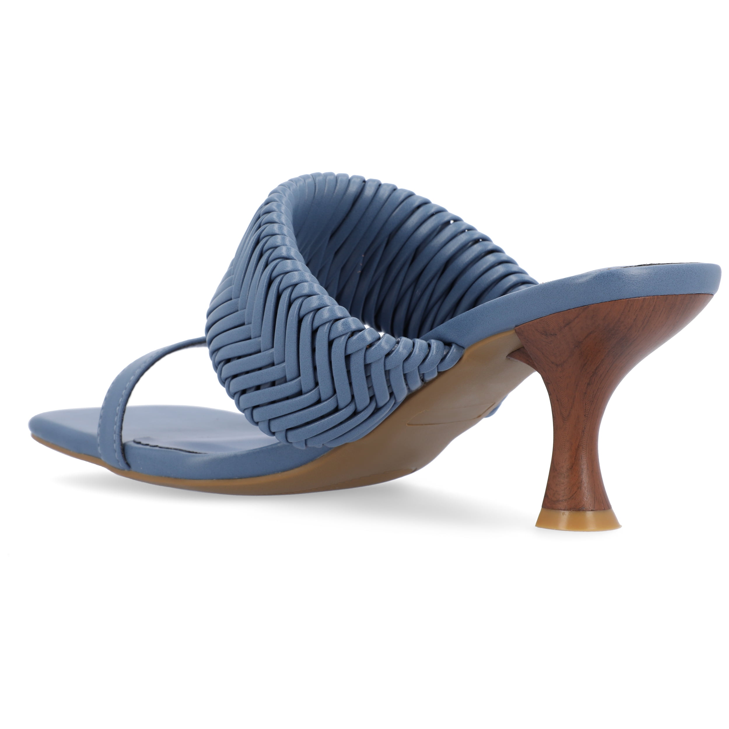 Journee Womens Monyka Woven Slip On Sandals