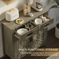 thumbnail image 5 of SUREGO Kitchen Storage Cabinet, Farmhouse Sideboard Buffet with 2 Doors & 2 Drawers, Coffee Bar Cabinet for Dining Room, Living Room, Bathroom, Gray, 5 of 7