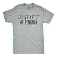 thumbnail image 2 of Ask Me About My Penguin Flip Up T Shirt Funny Penguins Tee Costume Shirt Graphic Tees, 2 of 9