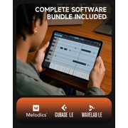Donner STARRYPAD PRO MIDI Pad Controller for Beat Making, 16 Velocity-Sensitive Drum Pads, 8 Assignable Knobs, USB-C & MIDI I/O, Music Production Software Included, Black