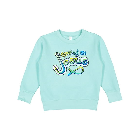 Inktastic Hooked on Jesus Christian Toddler Sweatshirt