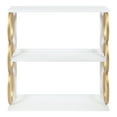 thumbnail image 3 of Kate and Laurel Ring Mid-Century Modern 3-Tier Shelf, 28" x 8" x 31", White and Gold, Chic Contemporary Storage And Decor, 3 of 7