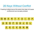 thumbnail image 3 of Large Print Computer Keyboard, Wired USB High Contrast Keyboard with Oversized Print Letters for Visually Impaired Low Vision Individuals (Yellow+Black), 3 of 8