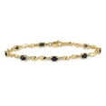 thumbnail image 6 of Auriga Fine Jewelry 14K Yellow Gold Diamond and Oval Sapphire Bracelet 7inch for Women, 6 of 6