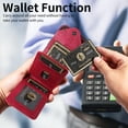 thumbnail image 6 of Allytech Galaxy A52 4G/5G Case Wallet with Cards Holder & Detachable Shoulder Strap, Ring Holder Kickstand Vintage PU Leather Shockproof Wallet Case Cover for Samsung Galaxy A52 4G/5G - Red, 6 of 14
