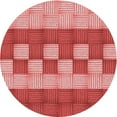 thumbnail image 1 of Ahgly Company Machine Washable Indoor Round Transitional Light Coral Pink Area Rugs, 7' Round, 1 of 7