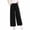 Black, variant on Admvng Women's Plus Size Pants with Pockets Solid Wide Leg Elastic Waist Casual Full Length Pants