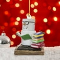 thumbnail image 6 of D-GROEE Acrylic Craft Bird/Book/Beer/Hat Snowman Scene Christmas Tree Decorations for Indoor, 3Pcs Home Decor Acrylic Xmas Hanging Pendant, 6 of 8