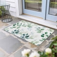 thumbnail image 2 of Eucalyptus Leaves Doormat Outdoor Entrance 20"x31.5", Spring Botanical Pastoral Green Absorb Moisture Dirt Door Mats, Non-Slip Rubber Backing Floor Mats Indoor, Low-Profile Front Door Rugs, 2 of 9