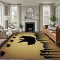 thumbnail image 2 of Vintage Animals Bear 5x7 Area Rugs for Living Room, Black Pine Forest Retro Animal Non Slip Floor Mat Washable Low-Profile Indoor Carpet for Bedroom, Dining Room, Bathroom, 2 of 9