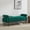 Green, variant on BRILHAMEZ 61" Long Upholstered End of Bed Bench, Modern Chenille Entryway Shoe Bench with Black Metal Legs for Bedroom and Living Room, Beige