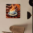 thumbnail image 4 of 14 Inch Wall Clock Battery Operated Square Clock Decorative for Office, Kitchen, Outdoor, Living Room，Coffee Bean Coffee Pattern, 4 of 4