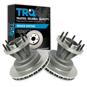 TRQ Front Brake Rotors Set Vented Fits Select 1999-2002 Ford F-350 Super Duty