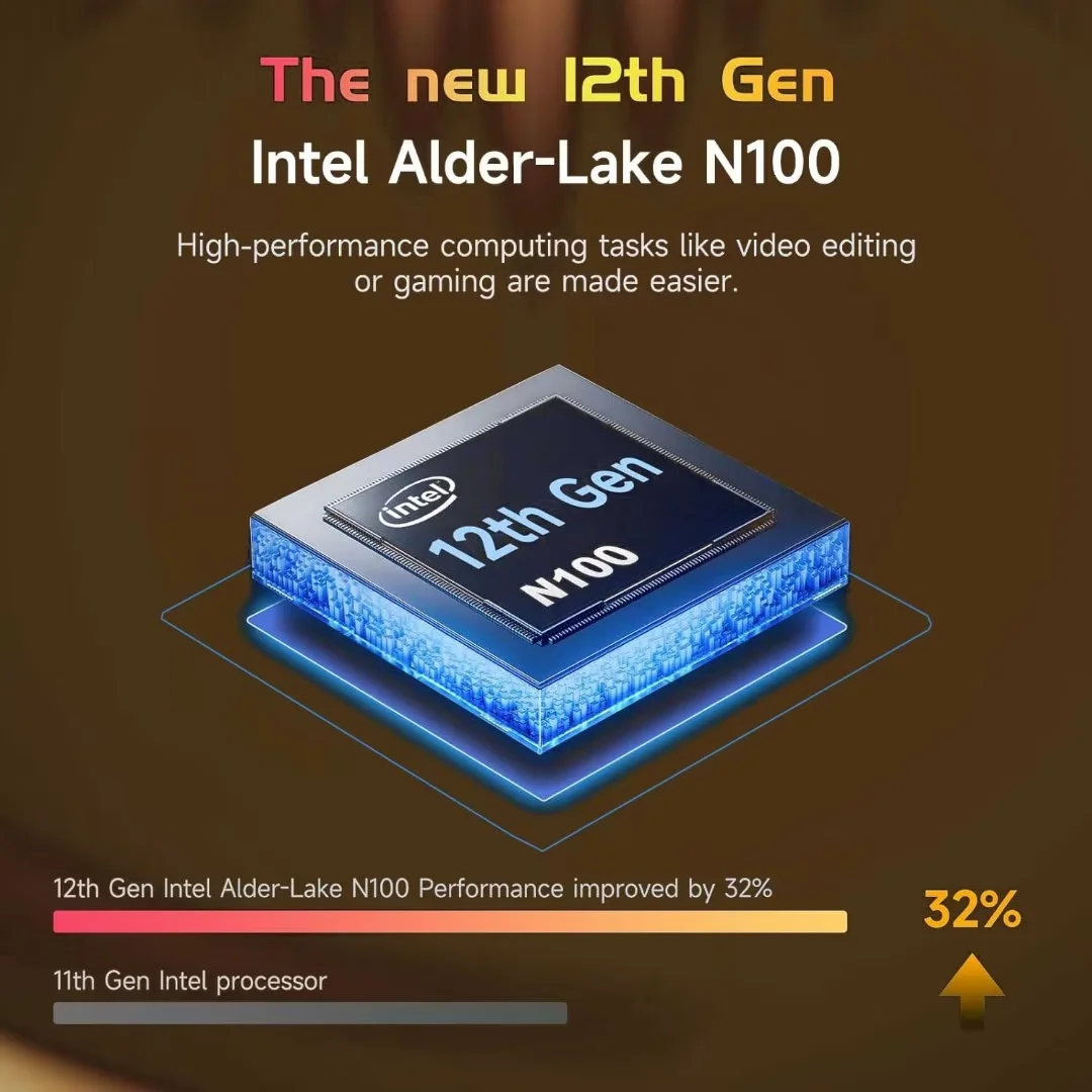 15.6" Laptop Computer, Quad-Core Intel Celeron N100 Processors，Up to 3.4GHz, Laptop Computers with (1920x1080) IPS Display，16GB RAM 256 SSD,2 Years Warranty, WiFi 6, Win 11 (Rose Gold)