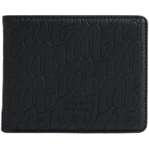UNDER THINKER Kairo RFID Slim Bifold Wallet for Men, 8 Card Slots, ID Window, Black