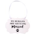 thumbnail image 1 of Dog Wedding Sign Creative Letter Print Hanging Board Wedding Decoration Sign, 1 of 10