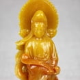 thumbnail image 2 of Stone Carved Guanyin on Dragon Statue Buddhist Figurine Worship Display Chinese Style Spiritual Home Decor Ornament, 2 of 8
