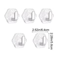 thumbnail image 3 of Sokhug Water Ripple Adhesive Hooks - No-Drill Hexagonal Hooks for Bathroom, Kitchen, 5-Pack, 2.5in, Silver, 3 of 6